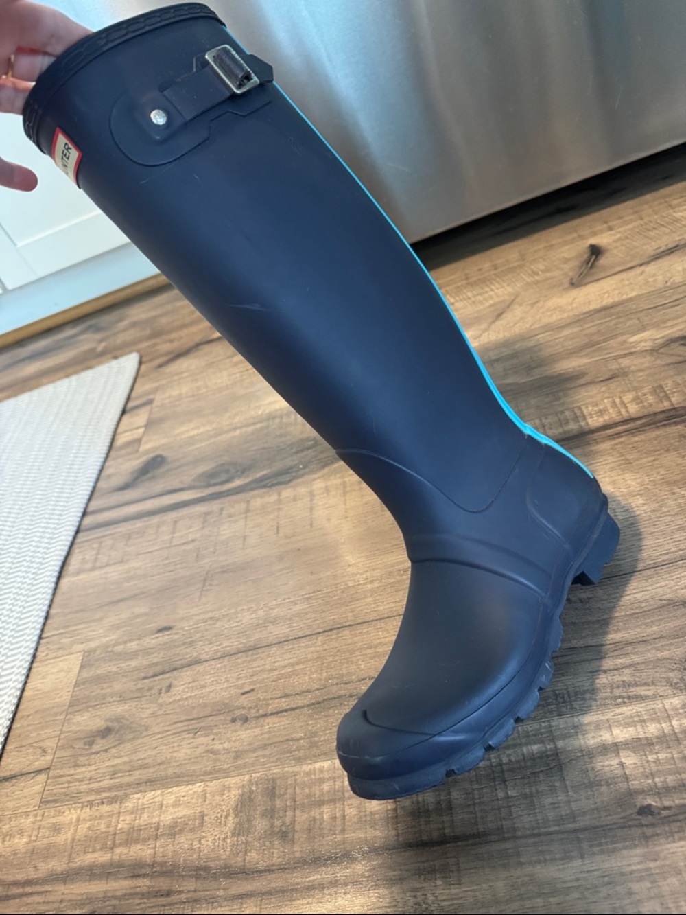 Hunter Tall Matte Navy Rubber Boots - Picture 7 of 14